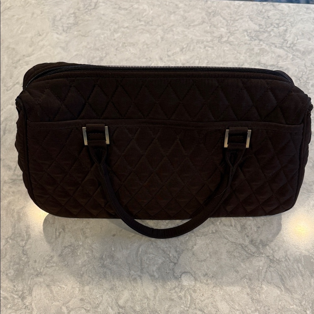 Vera Bradley Quilted Black Carryall Satchel
